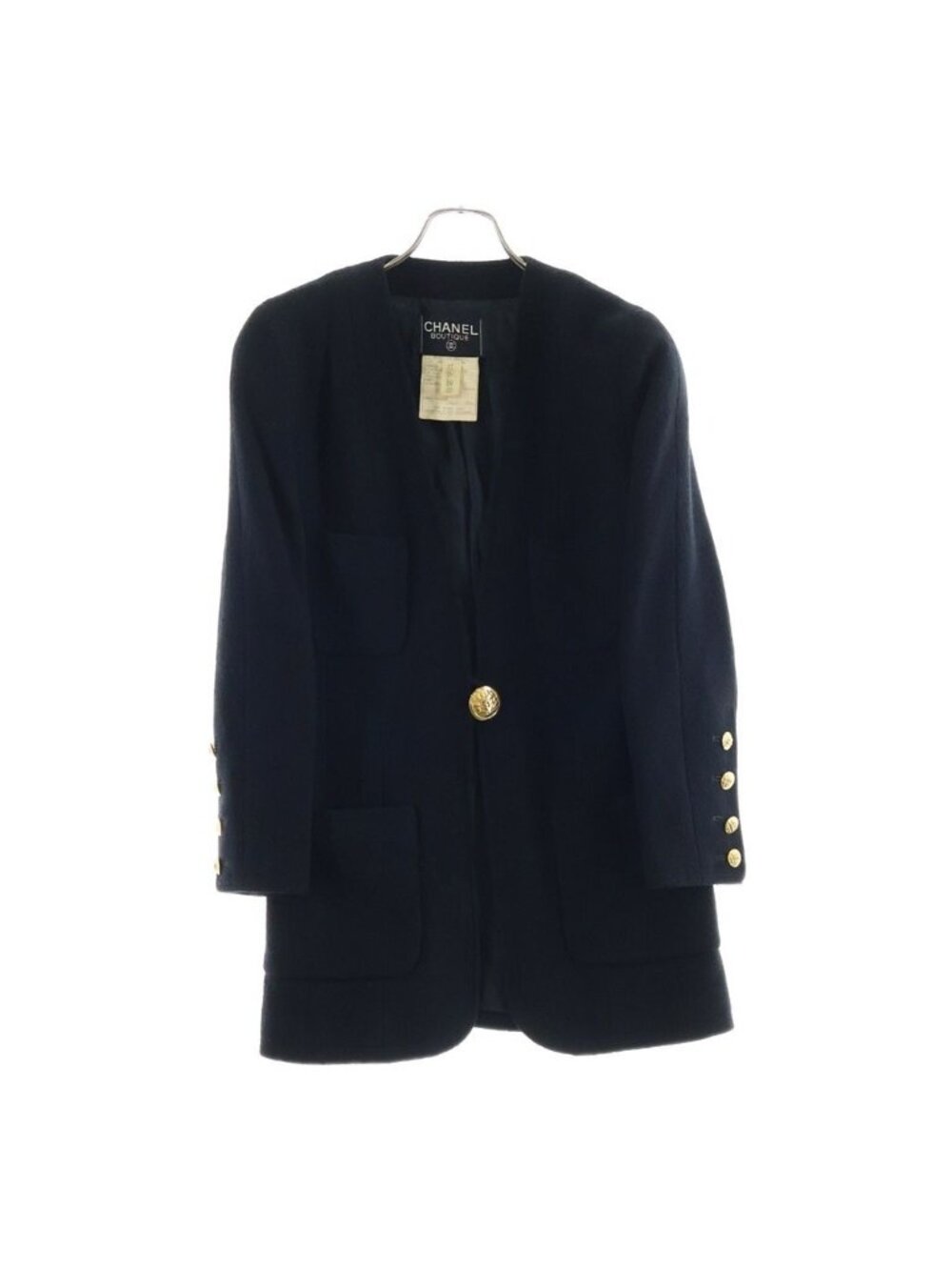 Chanel Coco Buttons Mid-length Wool Coat